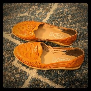 Leather Huaraches Sandals, size 9